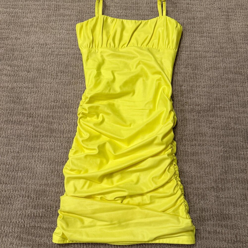 KatieJ NYC - Tween AVA dress - Neon Yellow - Large